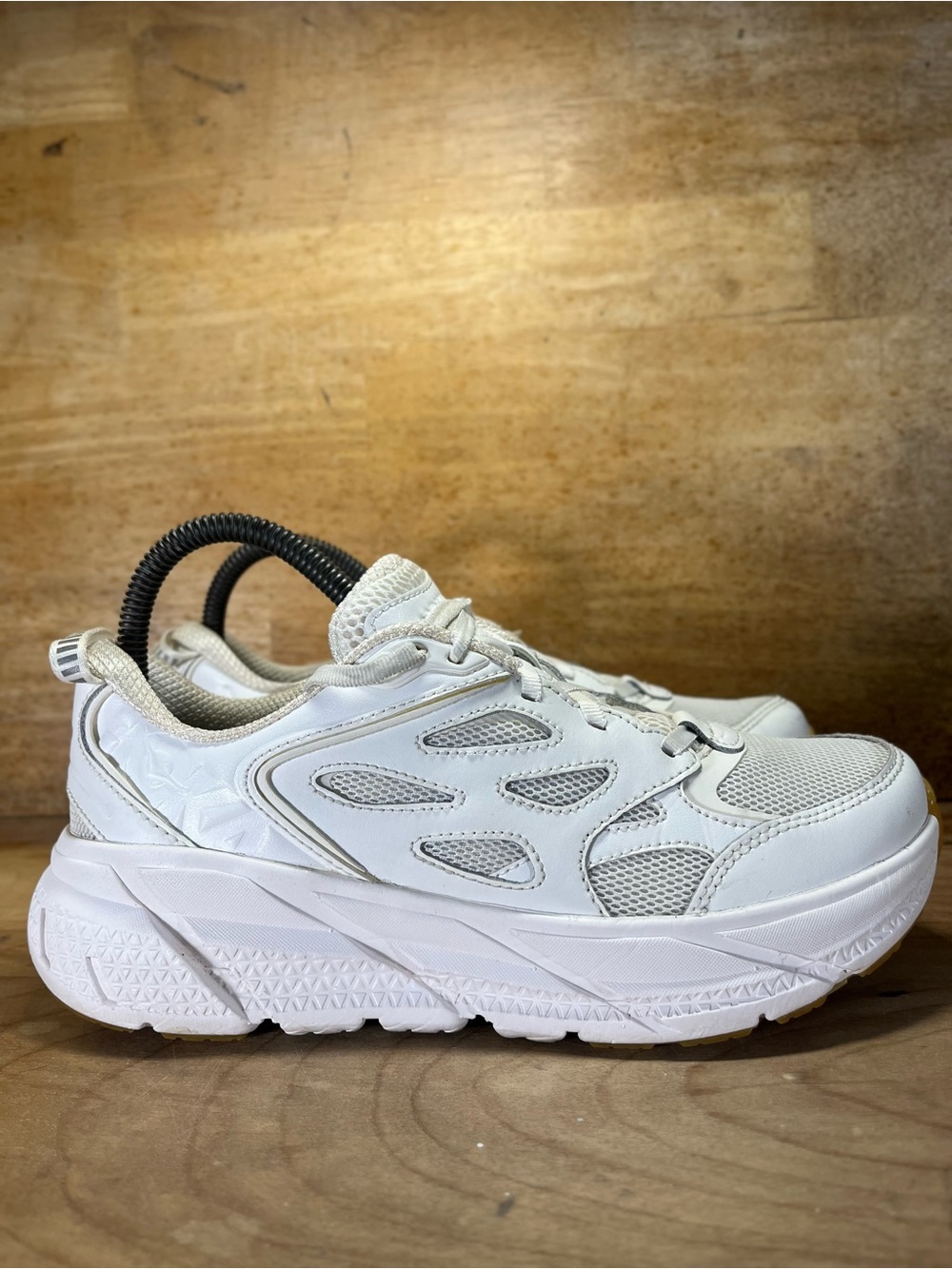 Hoka One One Clifton L CUSHIONED Womens Size 7 Running Shoes Sneakers White